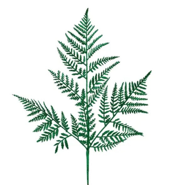 Glitter Fern Leaf Spray   XS244109
