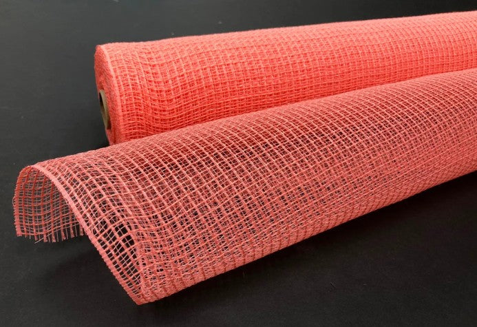 coral natural fabric deco mesh XB97910-46