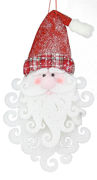 22"H FOAM/FABRIC SANTA HEAD ORNAMENT   XN3458