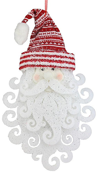 22"H FOAM/FABRIC SANTA HEAD ORNAMENT   XN3485