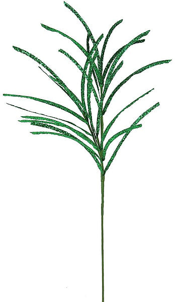 31"L GLITTERED/PAPER GRASS SPRAY EM.GR.   XS104906