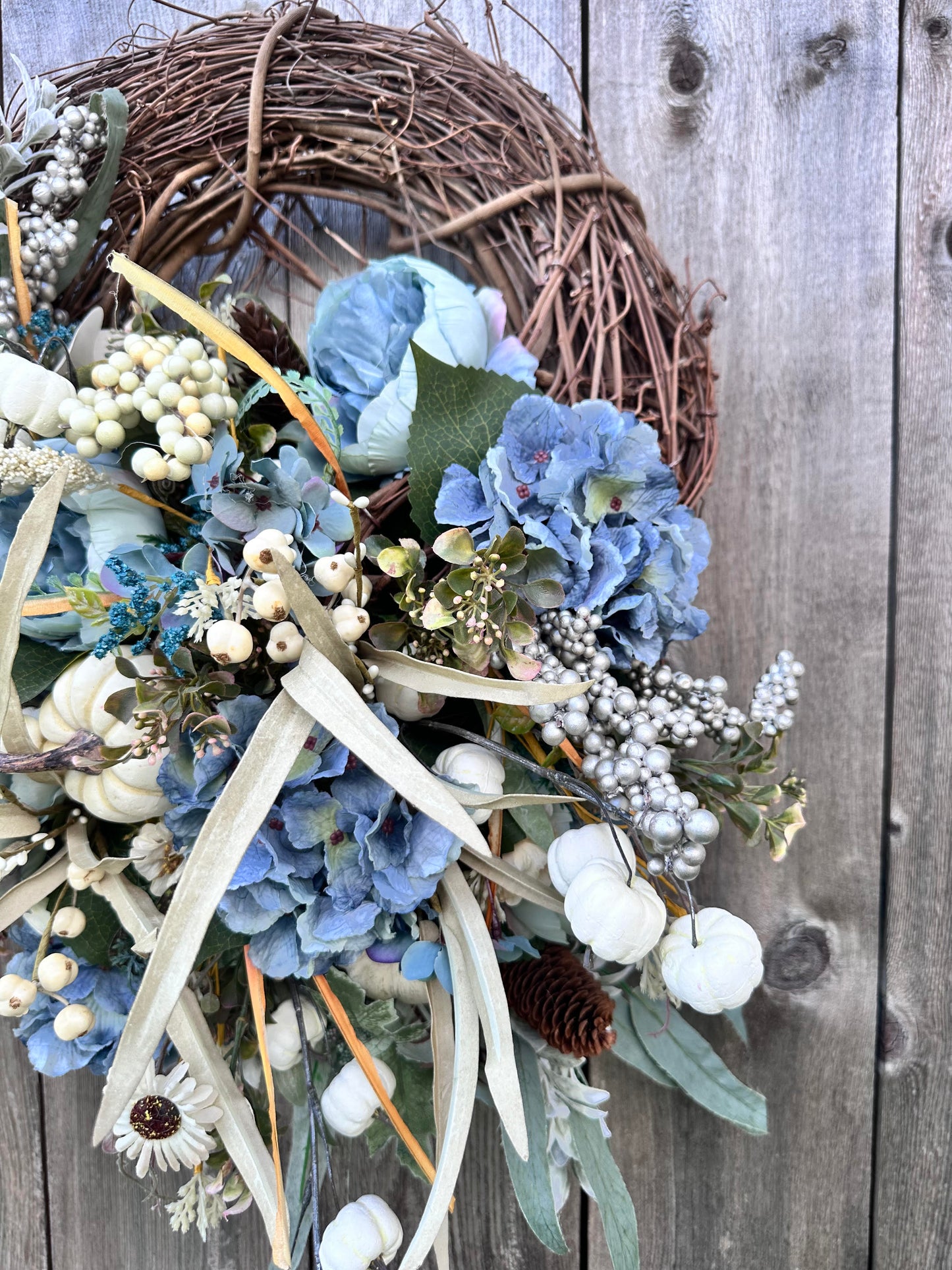 BLUE FALL BOHO CHIC WREATH