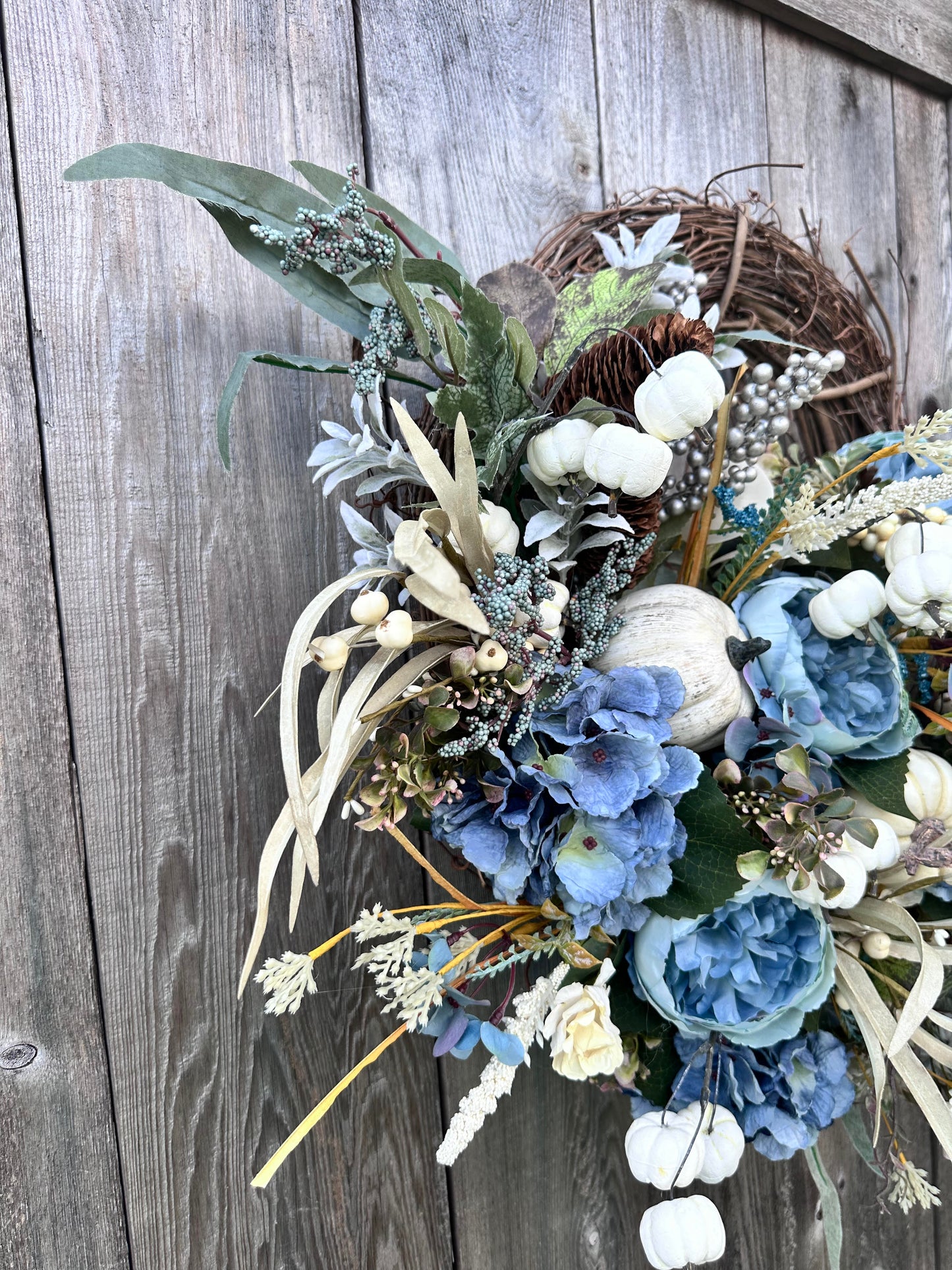 BLUE FALL BOHO CHIC WREATH
