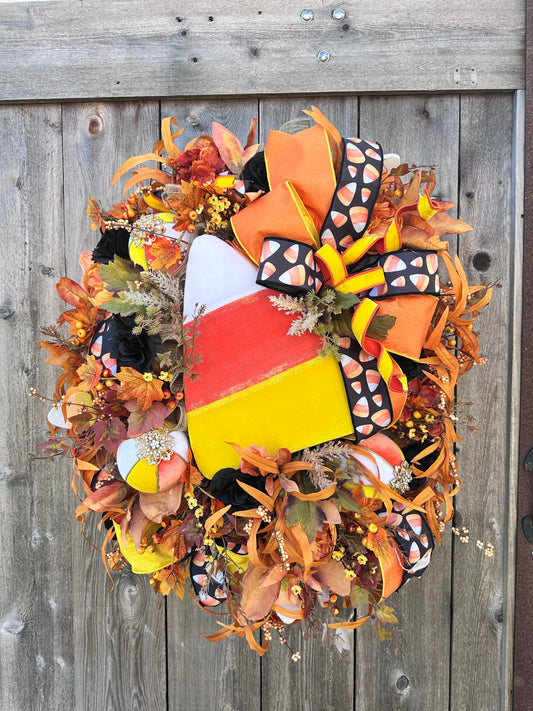Candy Corn Wreath