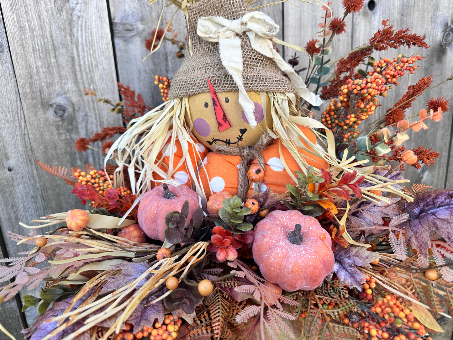 SCARECROW PUMPKIN ATTACHMENT CENTERPIECE