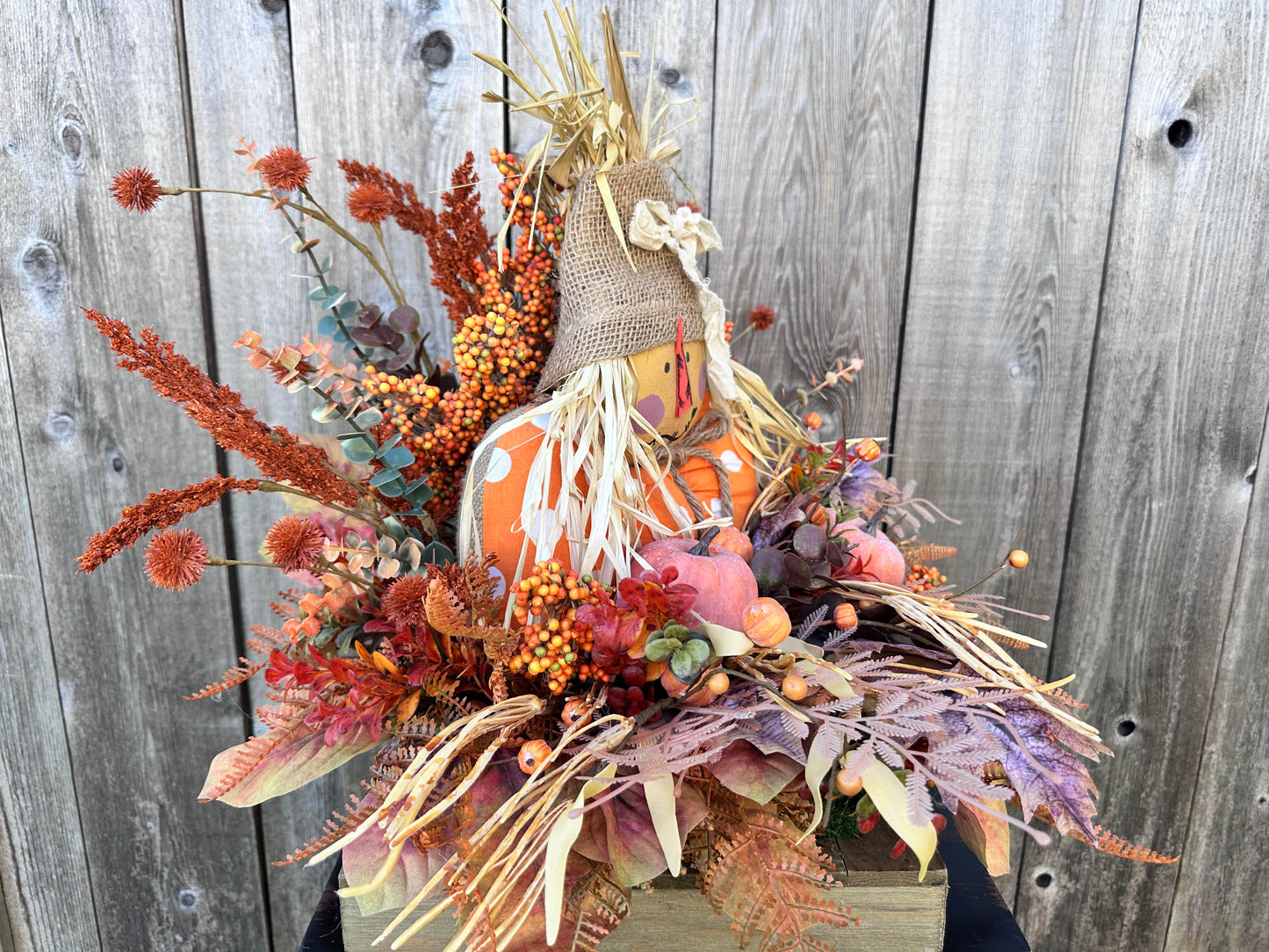 SCARECROW PUMPKIN ATTACHMENT CENTERPIECE