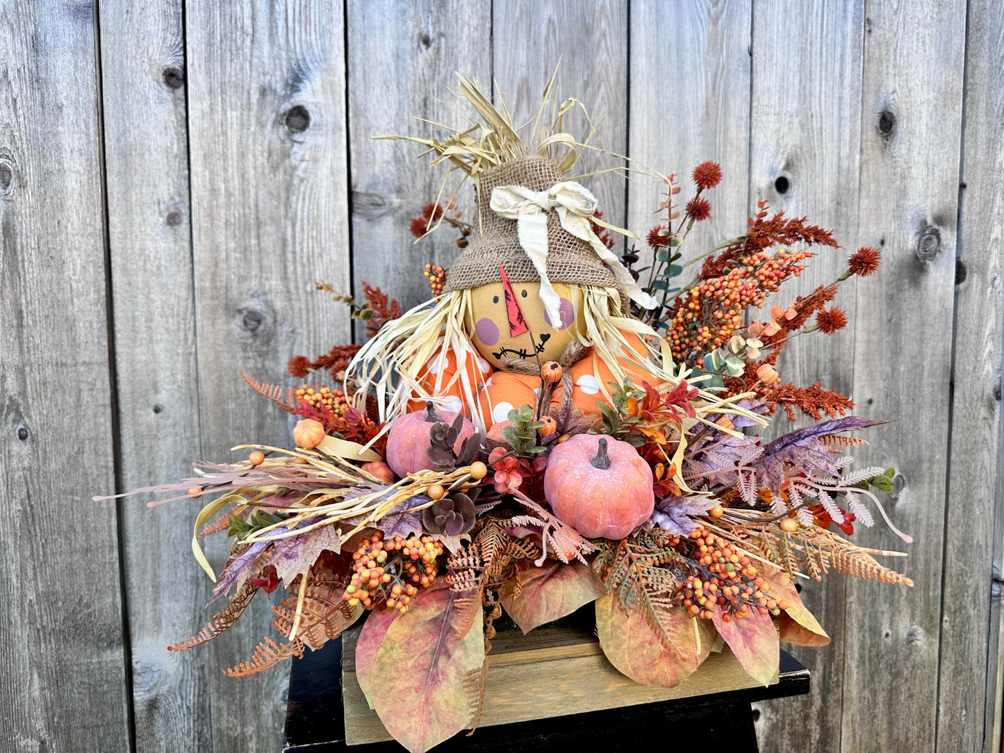 SCARECROW PUMPKIN ATTACHMENT CENTERPIECE