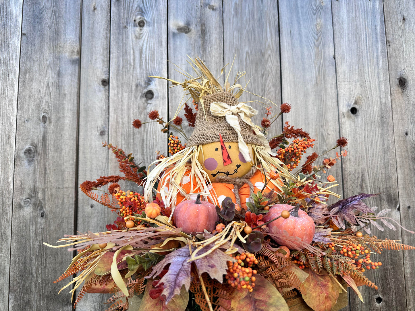 SCARECROW PUMPKIN ATTACHMENT CENTERPIECE