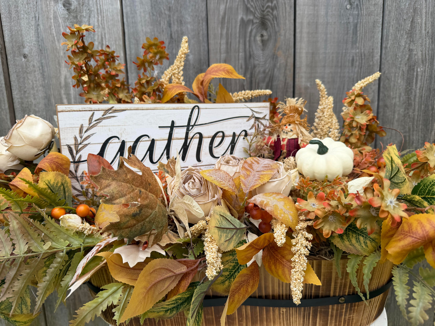 Gather Fall centerpiece arrangements