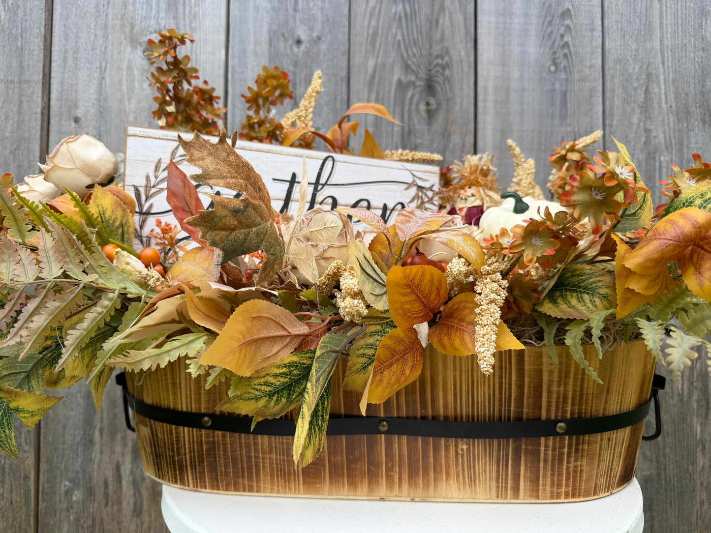 Gather Fall centerpiece arrangements