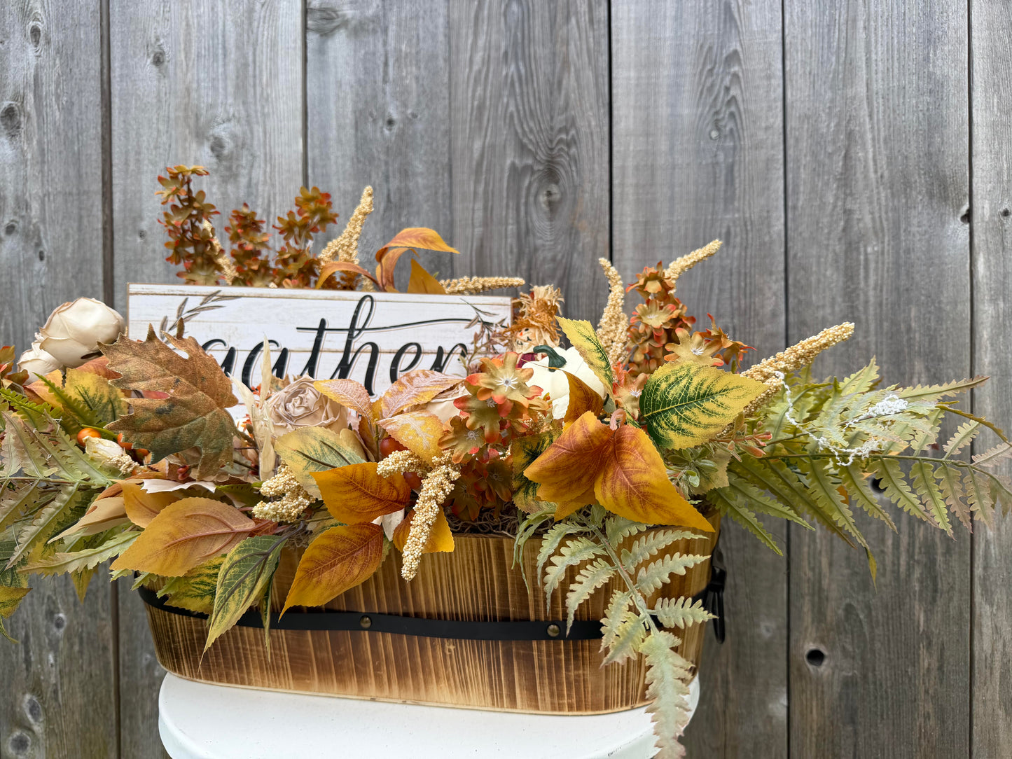 Gather Fall centerpiece arrangements