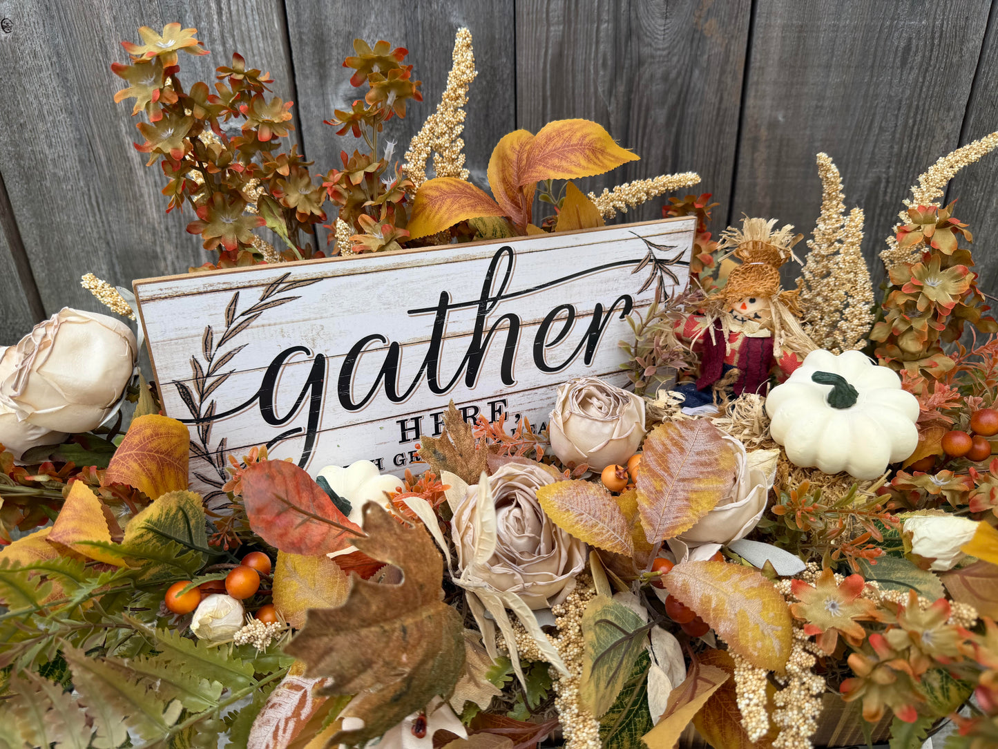 Gather Fall centerpiece arrangements