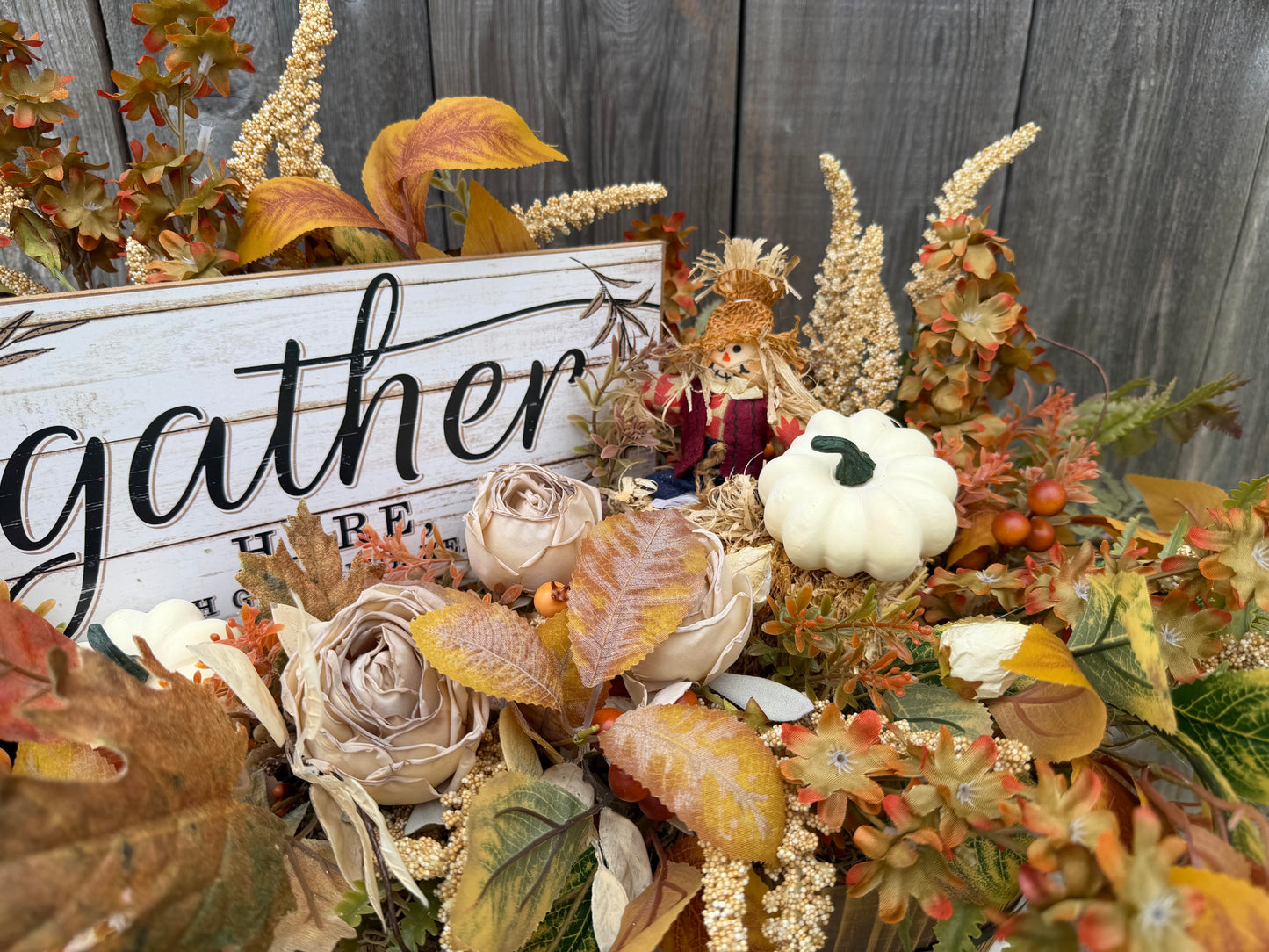 Gather Fall centerpiece arrangements