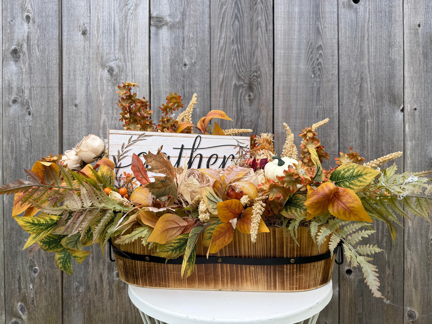 Gather Fall centerpiece arrangements