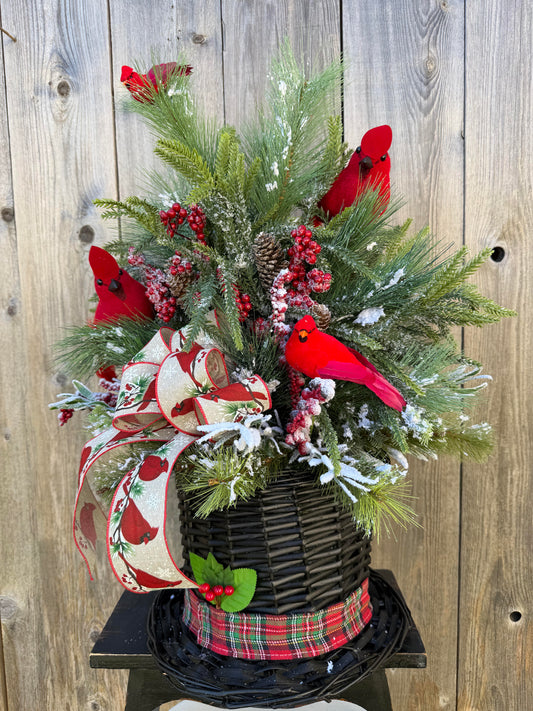 Top Hat Cardinal Centerpiece