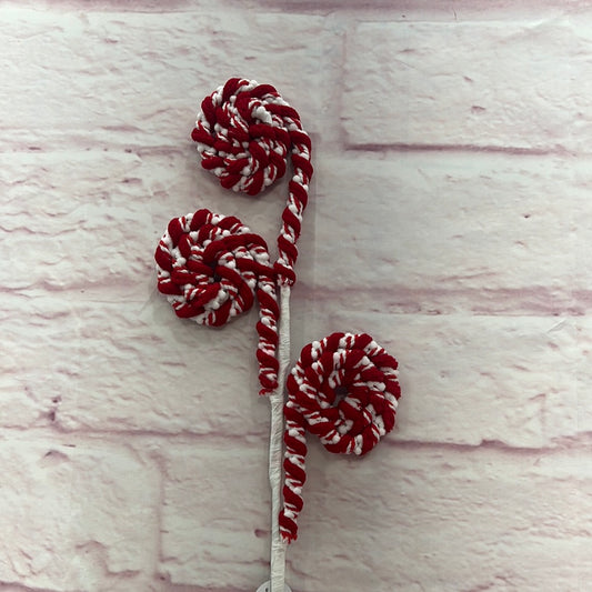 CHENILLE CANDY CANE DC21487RDWH