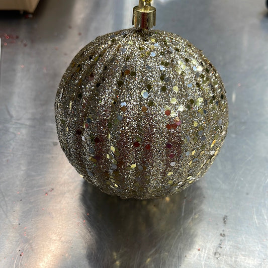 Glitter Ribbon Ball Ornament   WF647