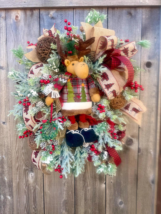 CABIN CHRISTMAS WREATH