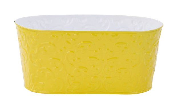 Tin Swirl Oval Planter     KE2834