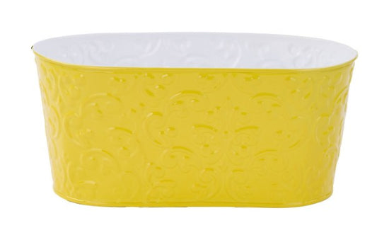 Tin Swirl Oval Planter     KE2834