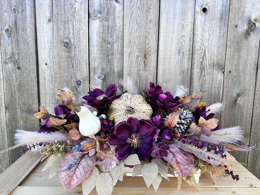 PURPLE MAGNOLIA FALL CENTERPIECE