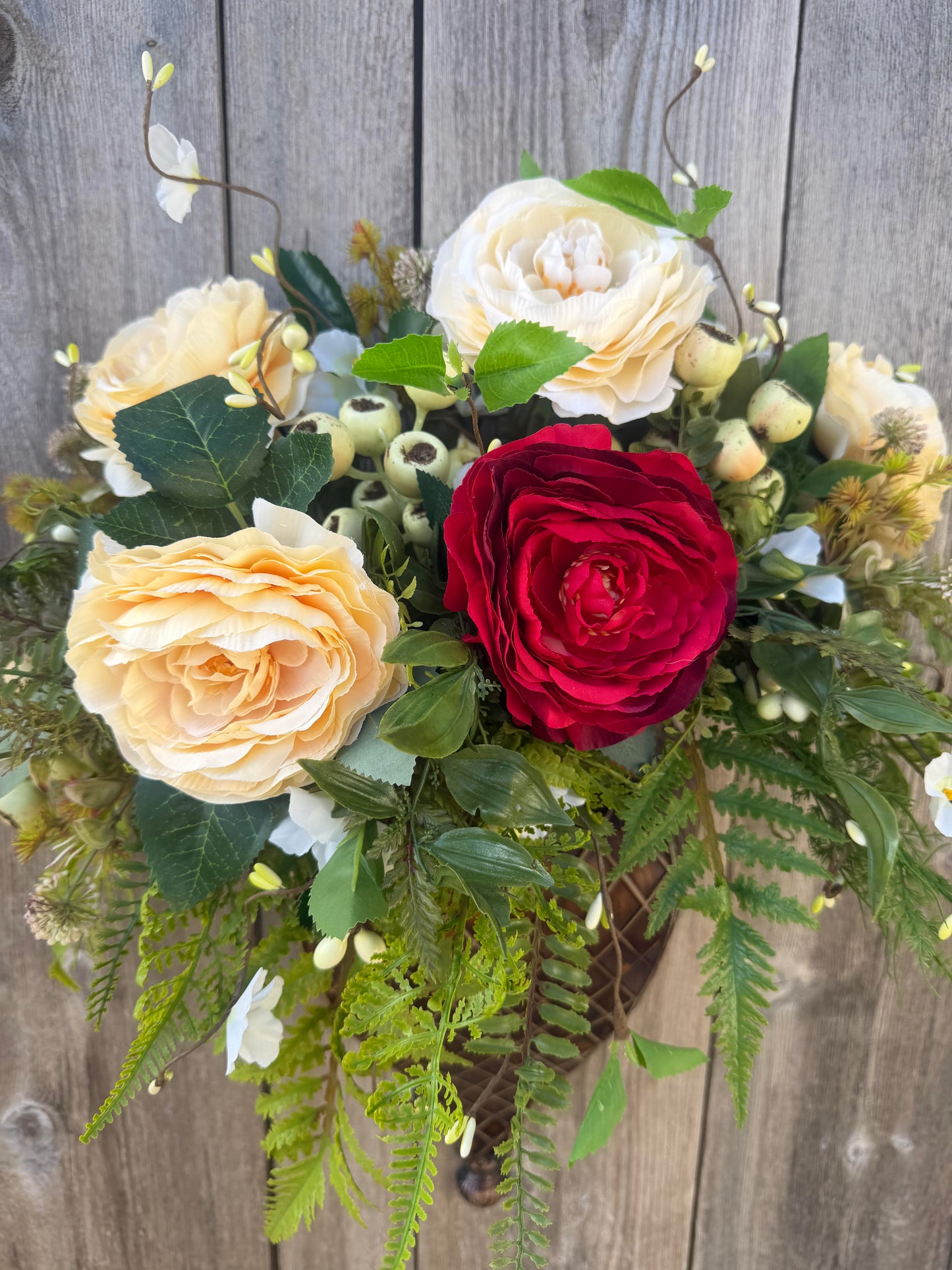 RED AND CREAM WALL POCKET DOOR HANGER